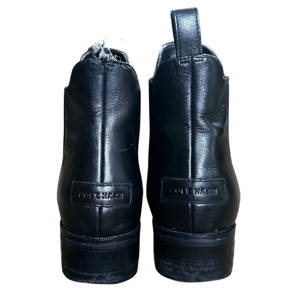 Cole Haan Black Leather Chelsea Ankle Boots Women's 8.5
